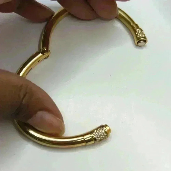 Michael Kors Gold Tone Park Ave Pave Bracelet - Picture 2 of 4